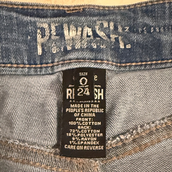 Rewash Light/medium Denim Frayed Shorts Size 0/24 - Picture 11 of 16